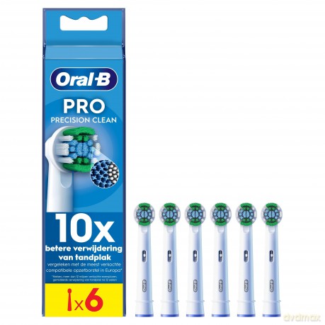 Oral B - Pro Precision Clean Toothbrush Heads - 6 Counts - White