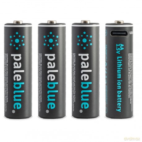 Pale Blue - USB-C Rechargeable AA Batteries - 4 Pack