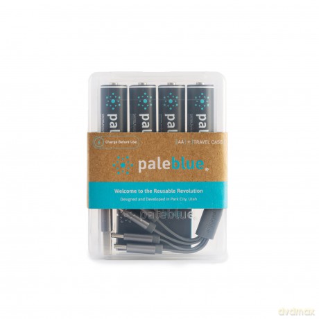 Pale Blue - USB-C Rechargeable AA Batteries - 4 Pack