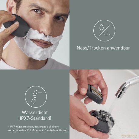 Panasonic - Palm-sized 5-Blade Shaver ES-PV3B-K803