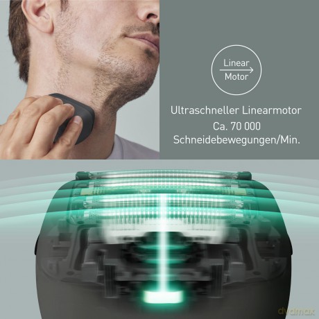 Panasonic - Palm-sized 5-Blade Shaver ES-PV3B-K803