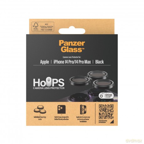 PanzerGlass - Hoops Camera Lens Protector iPhone 14 Pro/14 Pro Max - Black