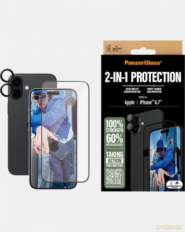 PanzerGlass - iPhone 16 Plus 6.7'' 2-in-1 Bundle