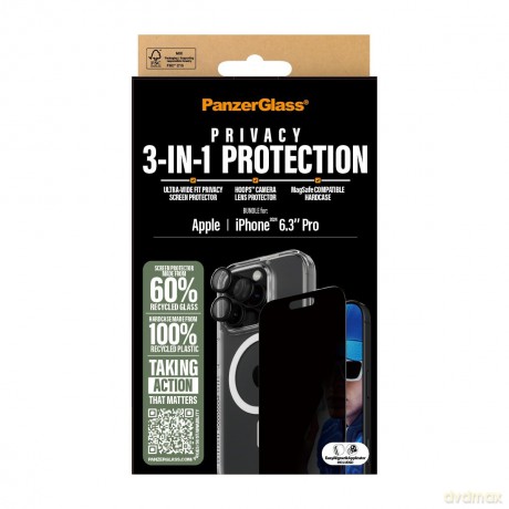 PanzerGlass - iPhone 16 Pro 3-in-1 Privacy Bundle