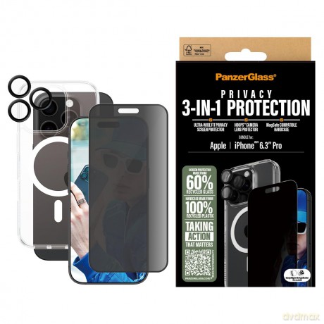 PanzerGlass - iPhone 16 Pro 3-in-1 Privacy Bundle