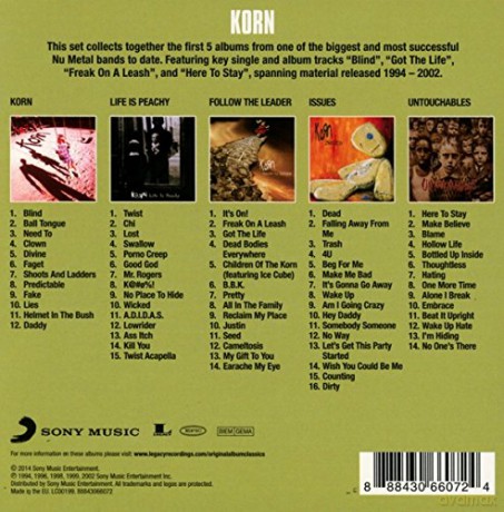 Korn: Original Album Classics Int'l Version W/Different Artwork [5CD]