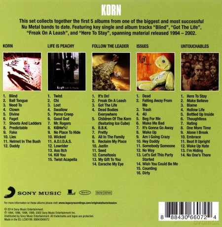 Korn: Original Album Classics Int'l Version W/Different Artwork [5CD]