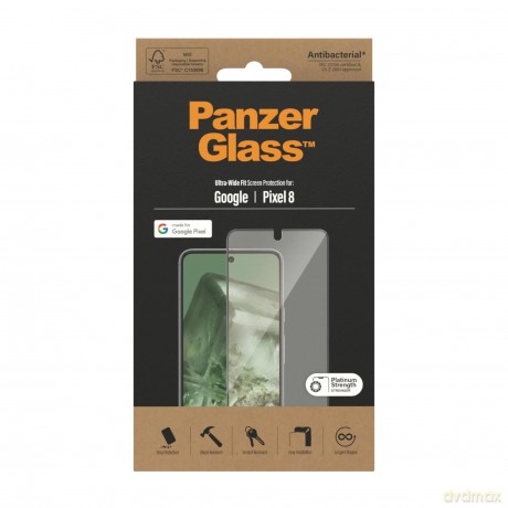 PanzerGlass - Screen Protector Google Pixel 8 - Ultra-Wide Fit
