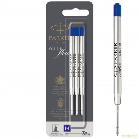 Parker - Ballpoint Pen Refills QUINKflow - Blue - Medium