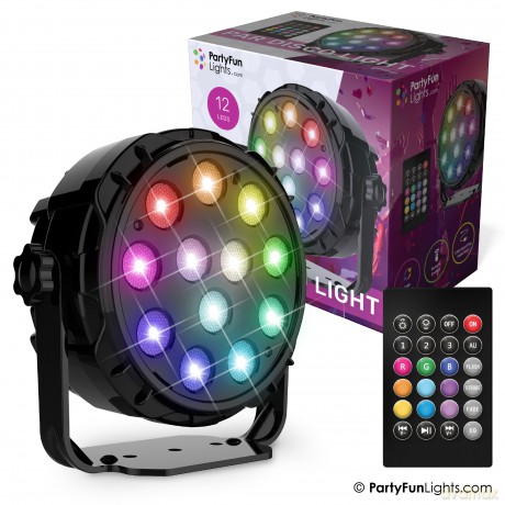 Party Fun Lights - Floodlight Disco Lamp with Remote Control - 12.6 cm