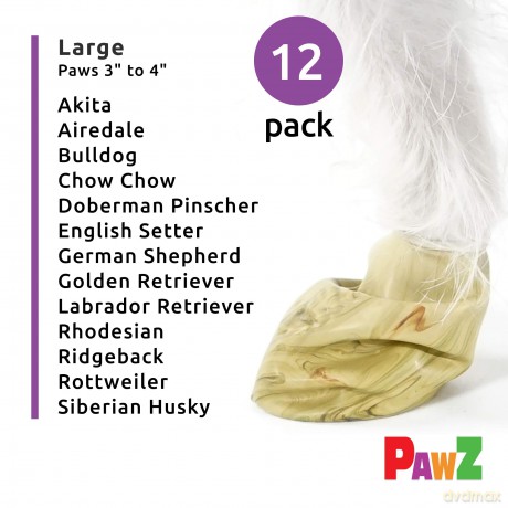 PawZ - Rubber Dog Boots - Camouflage - L - 12 pcs