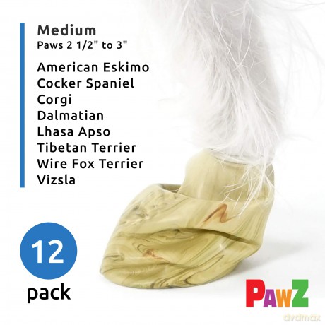 PawZ - Rubber Dog Boots - camouflage - M - 12 pcs
