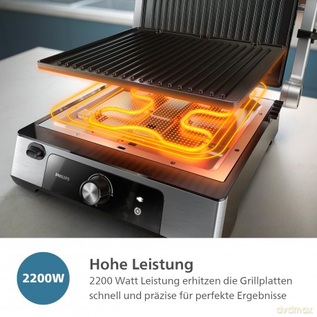 Philips - 5000 Series Contact Grill - HD6301/90