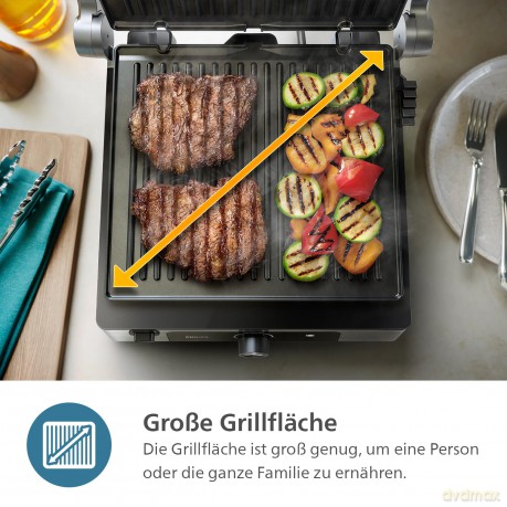 Philips - 5000 Series Contact Grill - HD6301/90