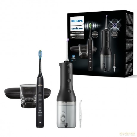 Bezprzewodowy irygator Philips - Cordless Power Flosser DiamondClean 9000 - Black