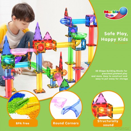 Picasso Tiles - Magnetic Marble Run Set (150 pcs) (PTG150)