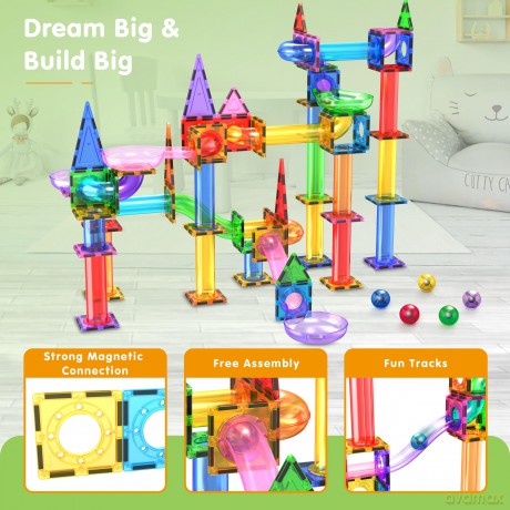 Picasso Tiles - Magnetic Marble Run Set (150 pcs) (PTG150)