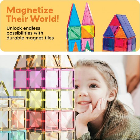 Picasso Tiles - Magnetic Tiles (61 pcs) (PT61)