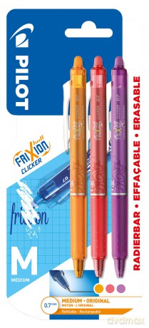 Pilot - FriXion Clicker 0.7 - (Pack of 3)