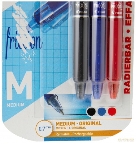 Pilot - FriXion Clicker 0.7 - Assorted Colors (Pack of 3)