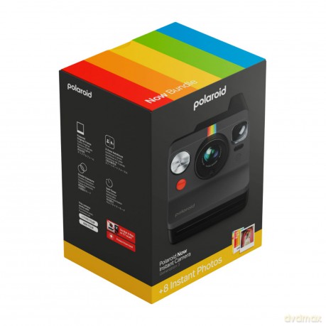 Polaroid - Now Gen 3 Black - Bundle with Color Film (8 photos)