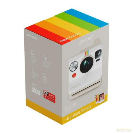 Polaroid - Now Gen 3 Pebble White - bundle with Color Film (8 photos)