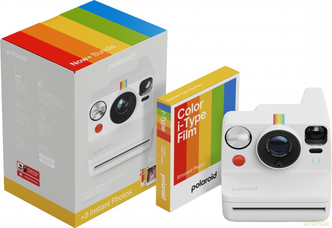 Polaroid - Now+ Gen 3 White - Bundle with Color Film (8 photos)