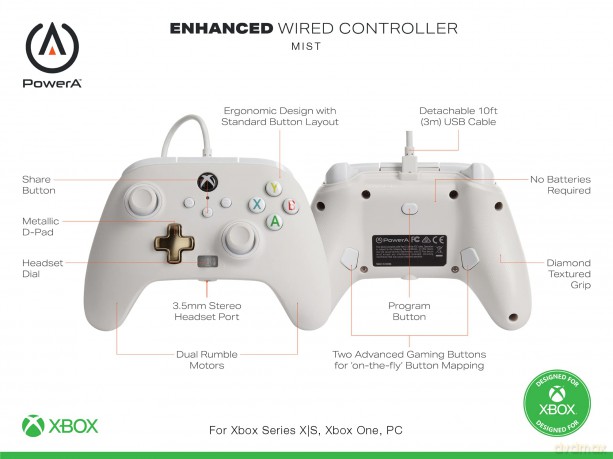 PowerA Enhanced Wired Controller For Xbox Series X - S - Mist