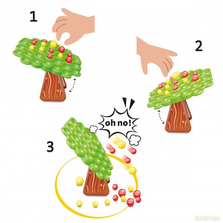 Quercetti - Stay Apple! Balance Tree Game - (QU-01041)
