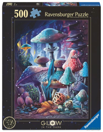 Ravensburger - Moonlight Mushrooms 500p glow (12001386) [PUZZLE]