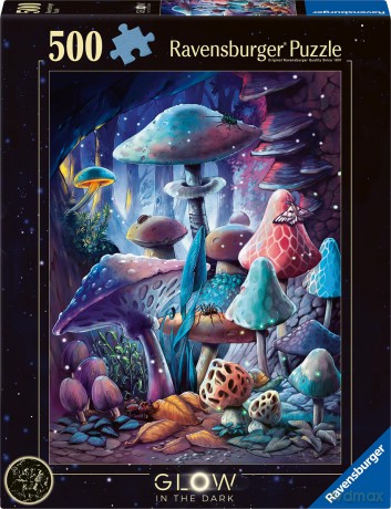 Ravensburger - Moonlight Mushrooms 500p glow (12001386) [PUZZLE]