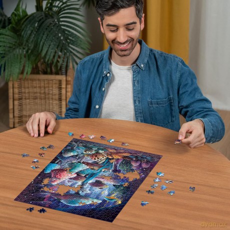 Ravensburger - Moonlight Mushrooms 500p glow (12001386) [PUZZLE]