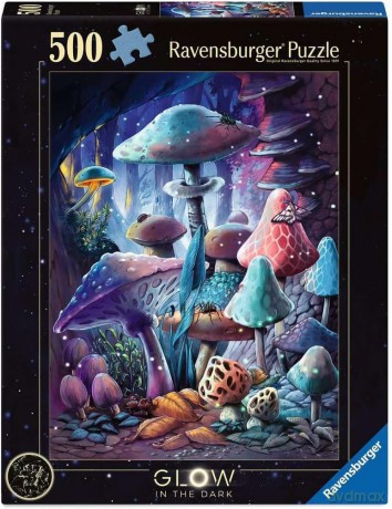 Ravensburger - Moonlight Mushrooms 500p glow (12001386) [PUZZLE]