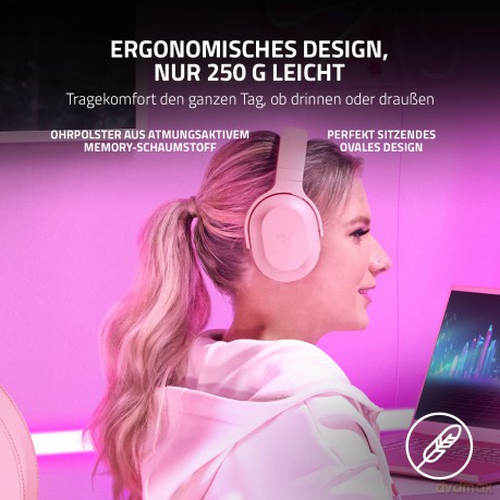 Razer - Barracuda X wireless gaming headset - Quartz