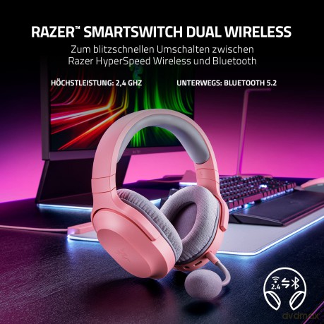Razer - Barracuda X wireless gaming headset - Quartz