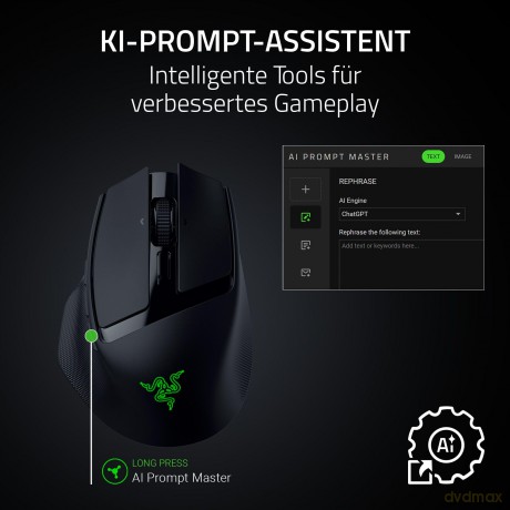 Razer - Basilisk Mobile - portable ergonomic wireless gaming mouse - Black