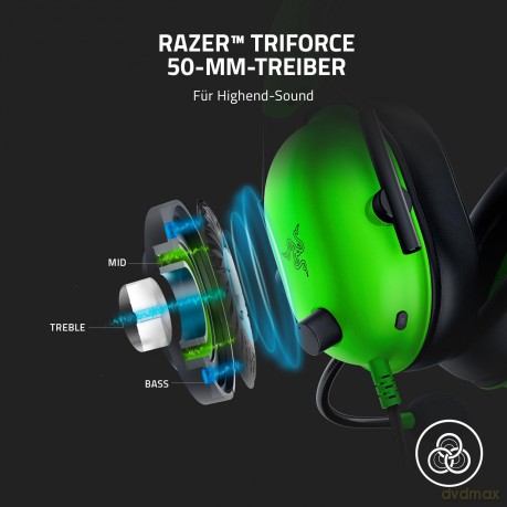 Razer BlackShark V2 X - Wired Esports Gaming Headset with 7.1 Surround