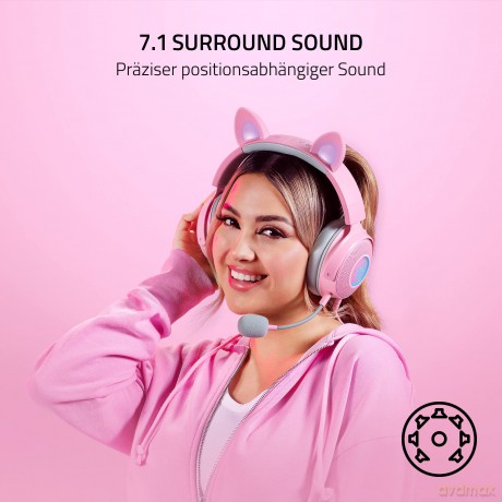 Razer Kraken Kitty V2 Pro - Gaming Headset with Interchangeable RGB Ears