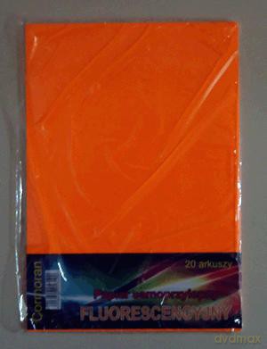 Papier Samoprzylepny A4 Fluorescencyjny Pomarańczowy [SZKOŁA]