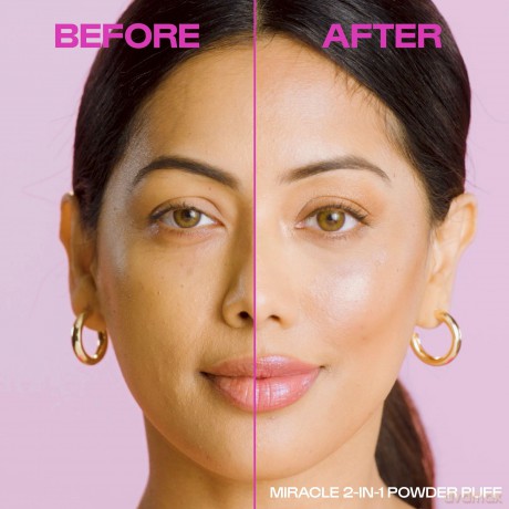 Real Techniques - Miracle 2-in1 Powder Puff Duo - Pink/Orange