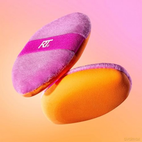 Real Techniques - Miracle 2-in1 Powder Puff Duo - Pink/Orange