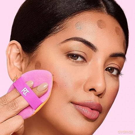 Real Techniques - Miracle 2-in1 Powder Puff Duo - Pink/Orange