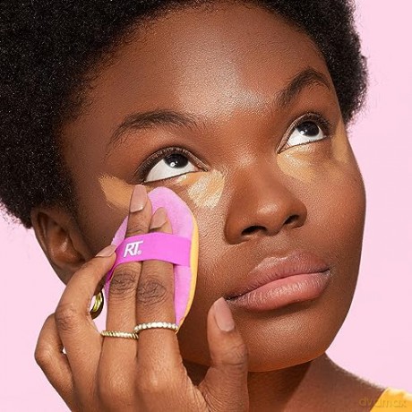 Real Techniques - Miracle 2-in1 Powder Puff Duo - Pink/Orange