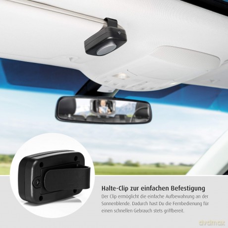 Reer - BabyView Car Mirror with Light - Grey - 29 x 8 x 24 cm