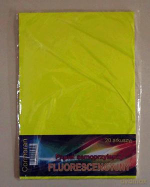 Papier Samoprzylepny A4 Fluorescencyjny Żółty [SZKOŁA]