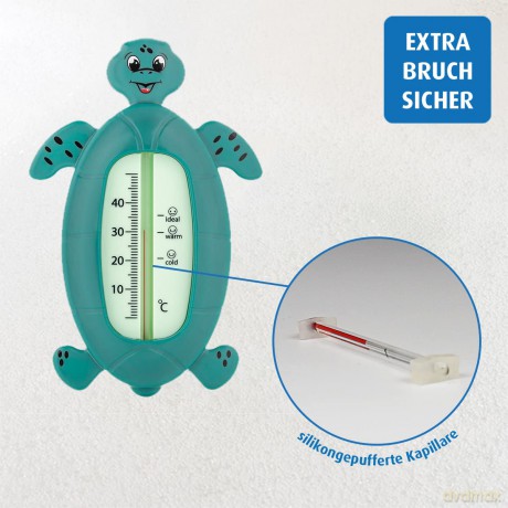 Reer - Bath Thermometer - Turtle - Green - 10 x 13 cm