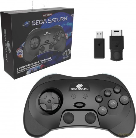 Pad bezprzewodowy, przewodowy Retro-Bit - SEGA Saturn PRO Controller - Black