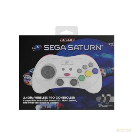 Retro-Bit - SEGA Saturn PRO Controller - White