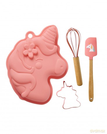 Rice - Baking Set Unicorn Love - Pink - Set of 4