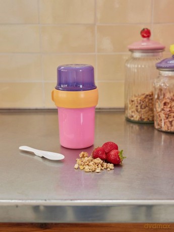 Rice - Granola Container 400 ml/Lid Soft Pink 250 ml